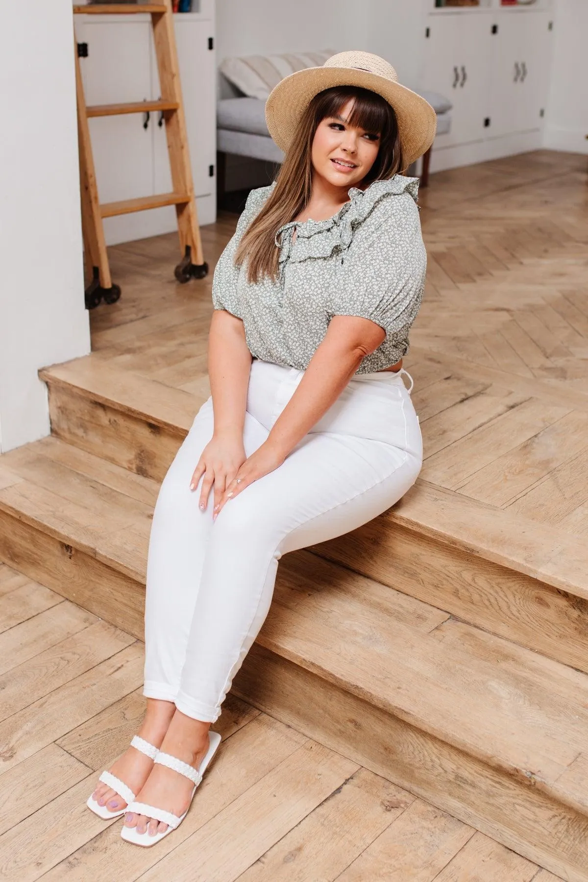 Hazel Blues® | Golden Hour Top in Sage