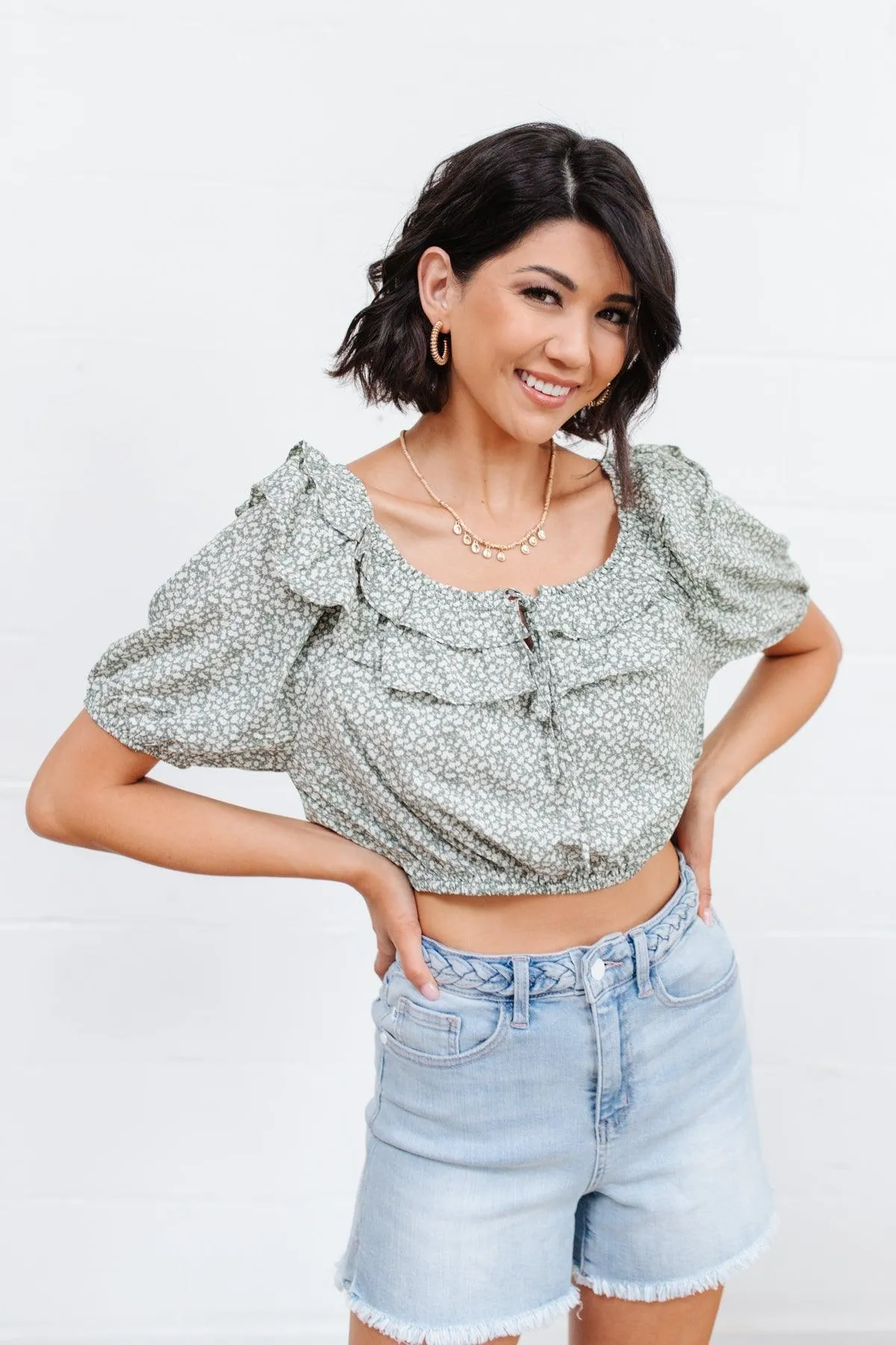 Hazel Blues® | Golden Hour Top in Sage
