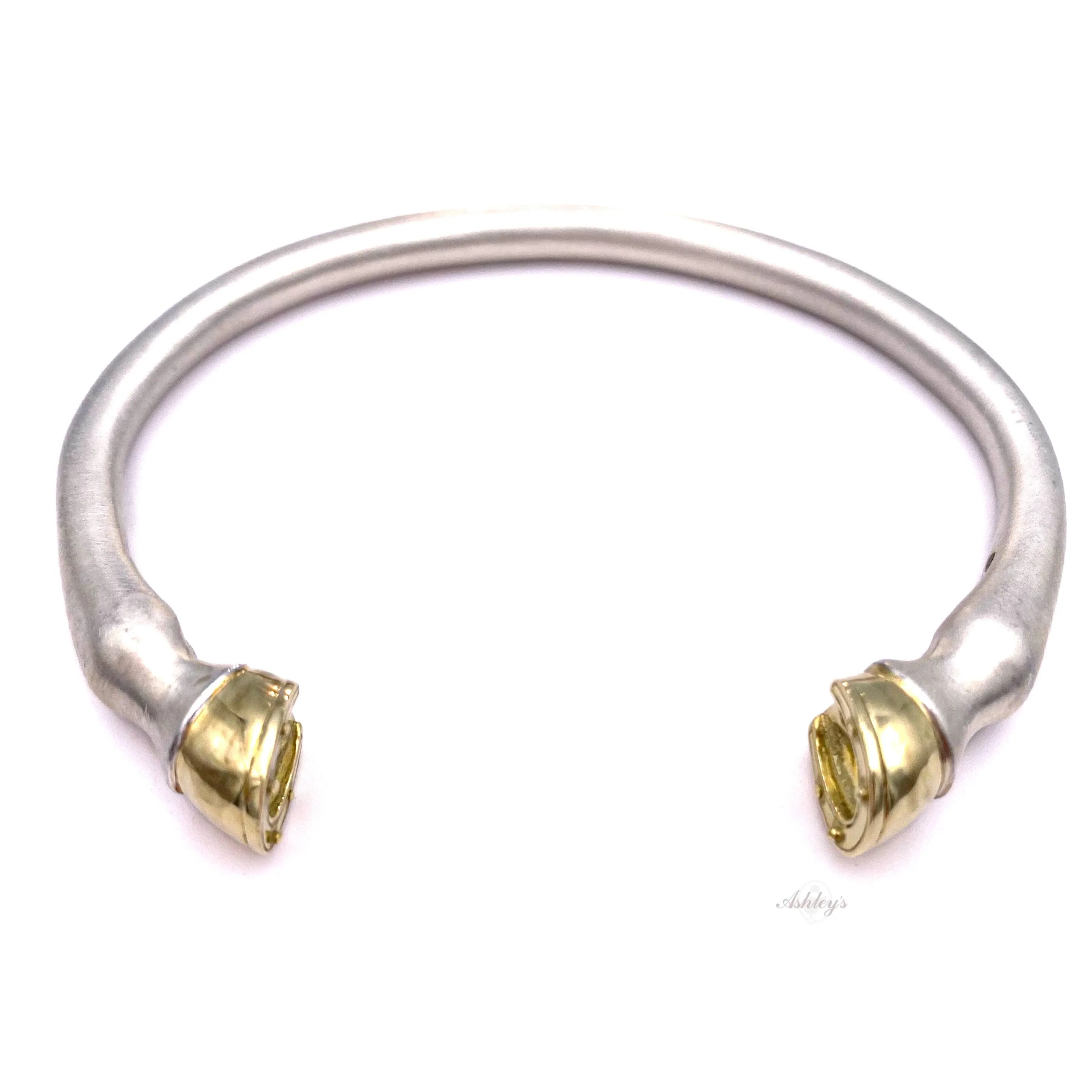 Horse Hoof Cuff Bracelet, 18k & Sterling