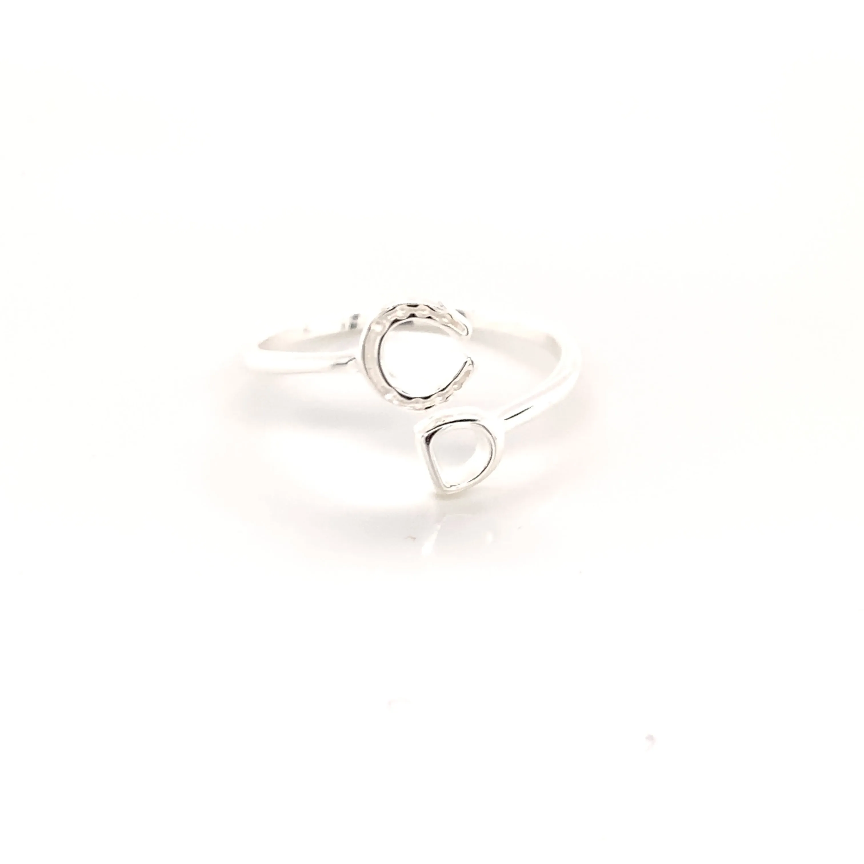 Horseshoe and Stirrup Adjustable Ring