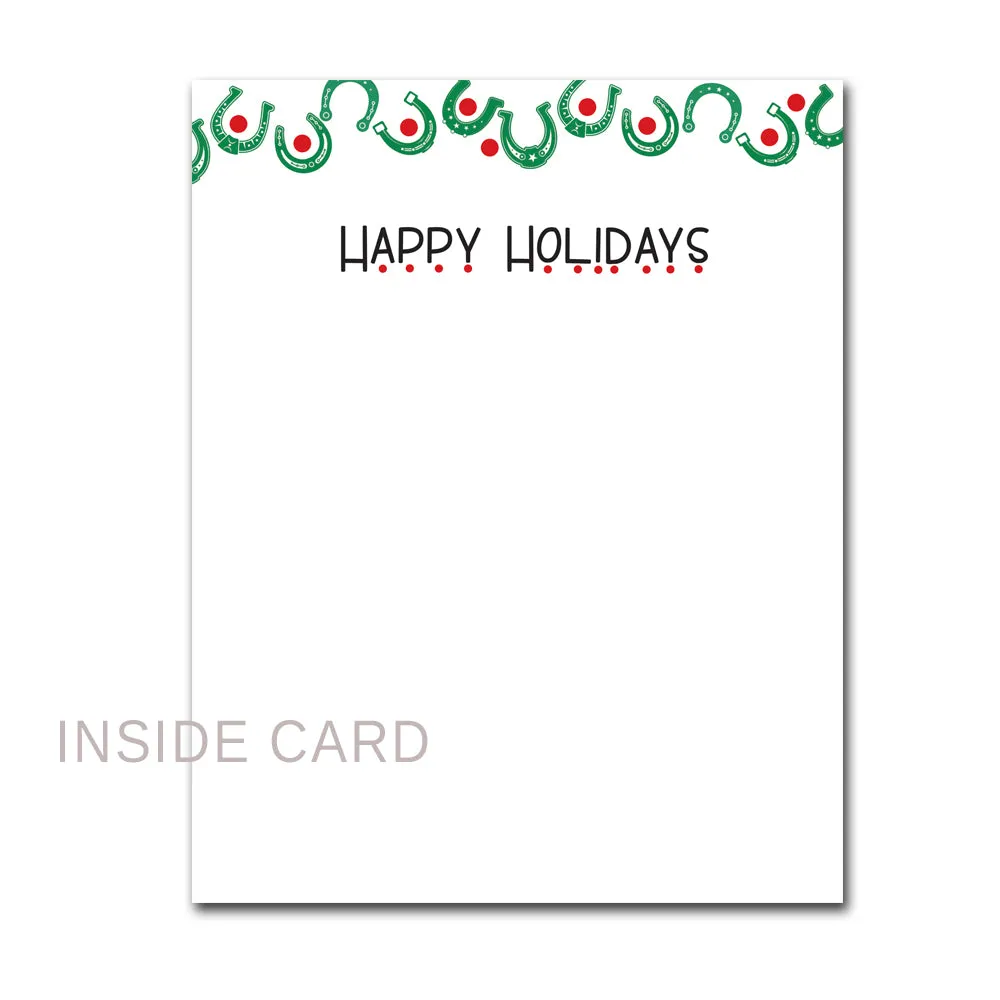 Horseshoes Christmas Tree Holiday Cards