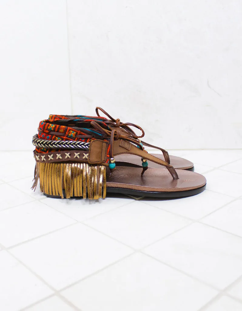 INDIE BOHO SANDALS - BROWN