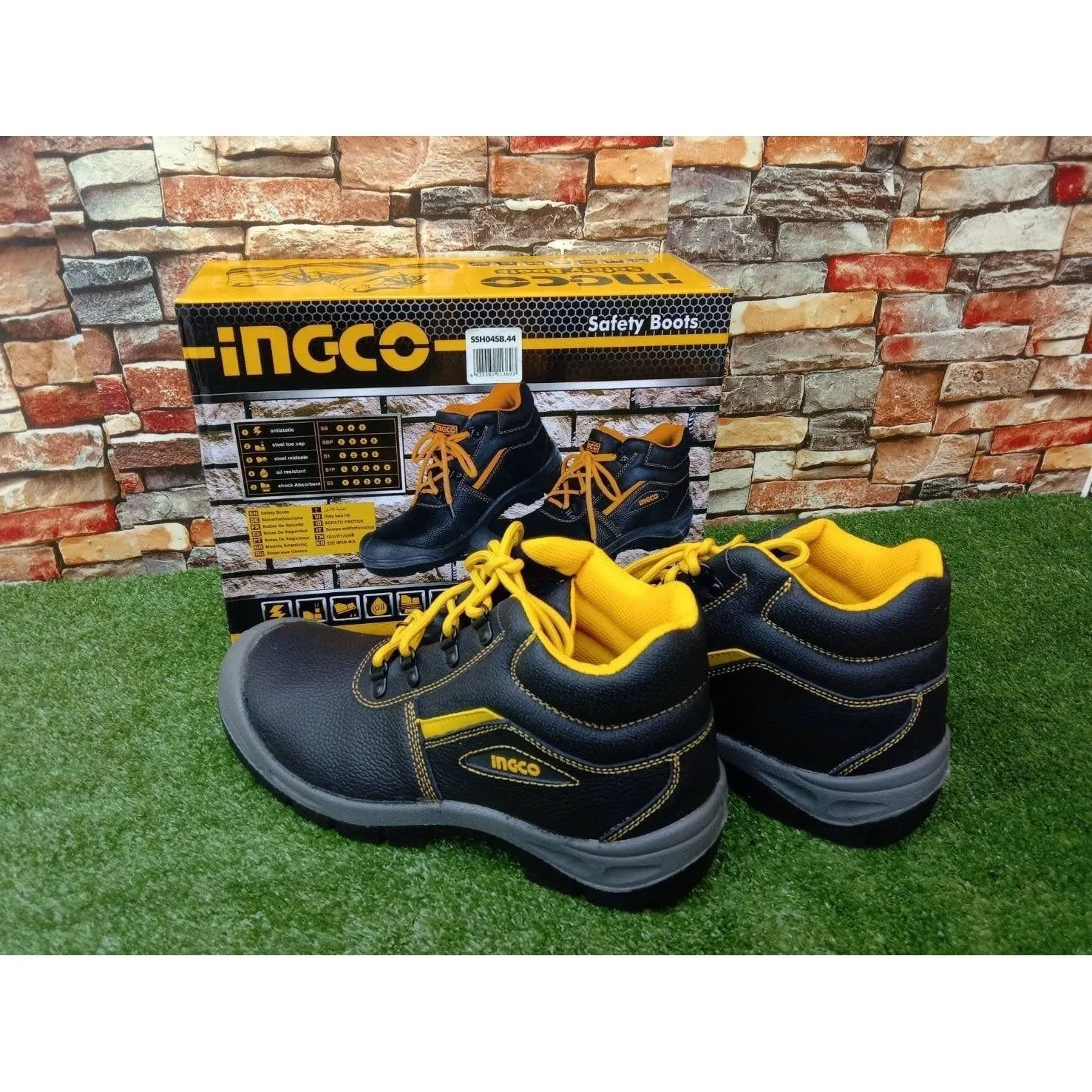 Ingco Safety Boots with Steel Toe Cap – SSH04SB