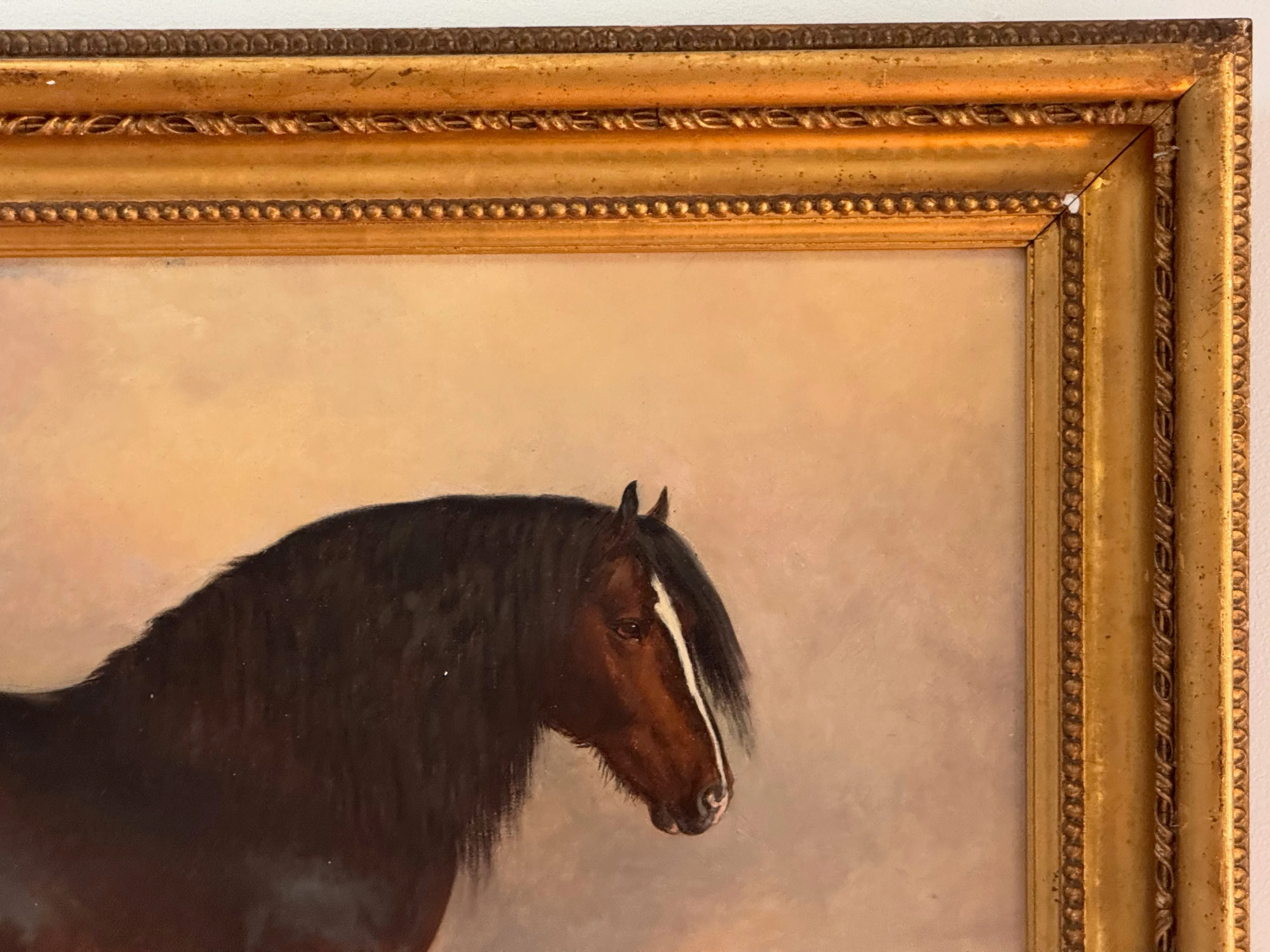James William Cole (English, act.1849-1889) "Staunton Hero", Shire stud horse, Oil on Canvas