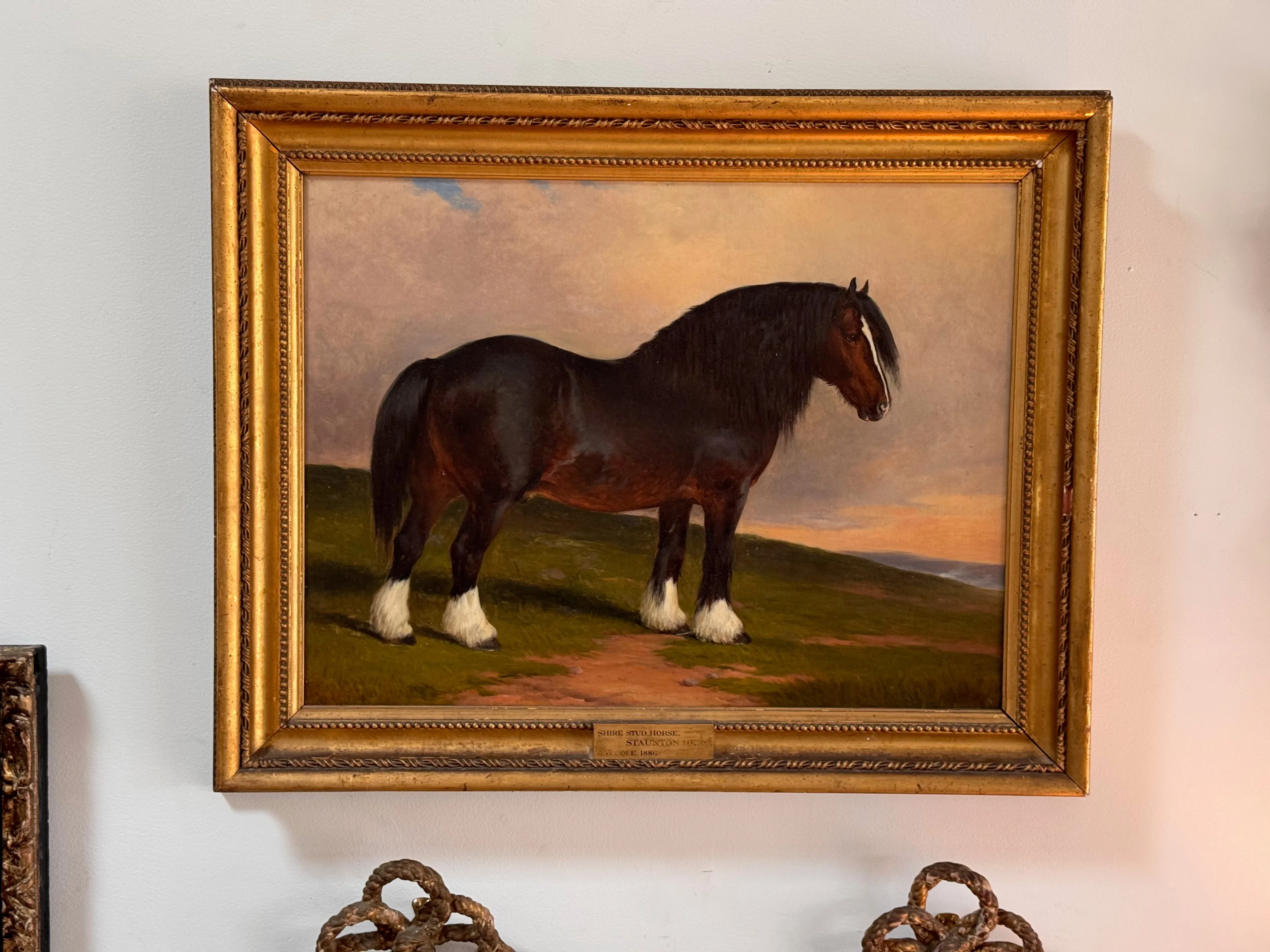 James William Cole (English, act.1849-1889) "Staunton Hero", Shire stud horse, Oil on Canvas