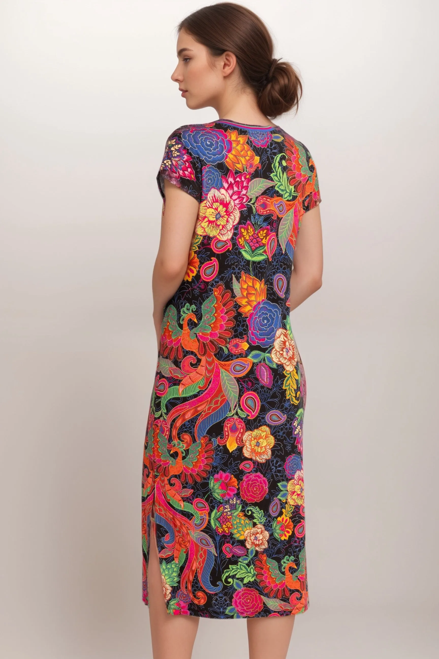 Johnny Was JWLA The Janie Favorite Relaxed Knit Midi Dress T36924