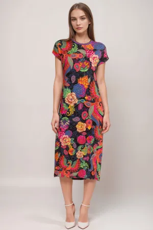 Johnny Was JWLA The Janie Favorite Relaxed Knit Midi Dress T36924