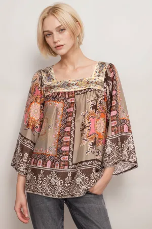 Johnny Was Square Neckline Flora Lace Blouse C16223