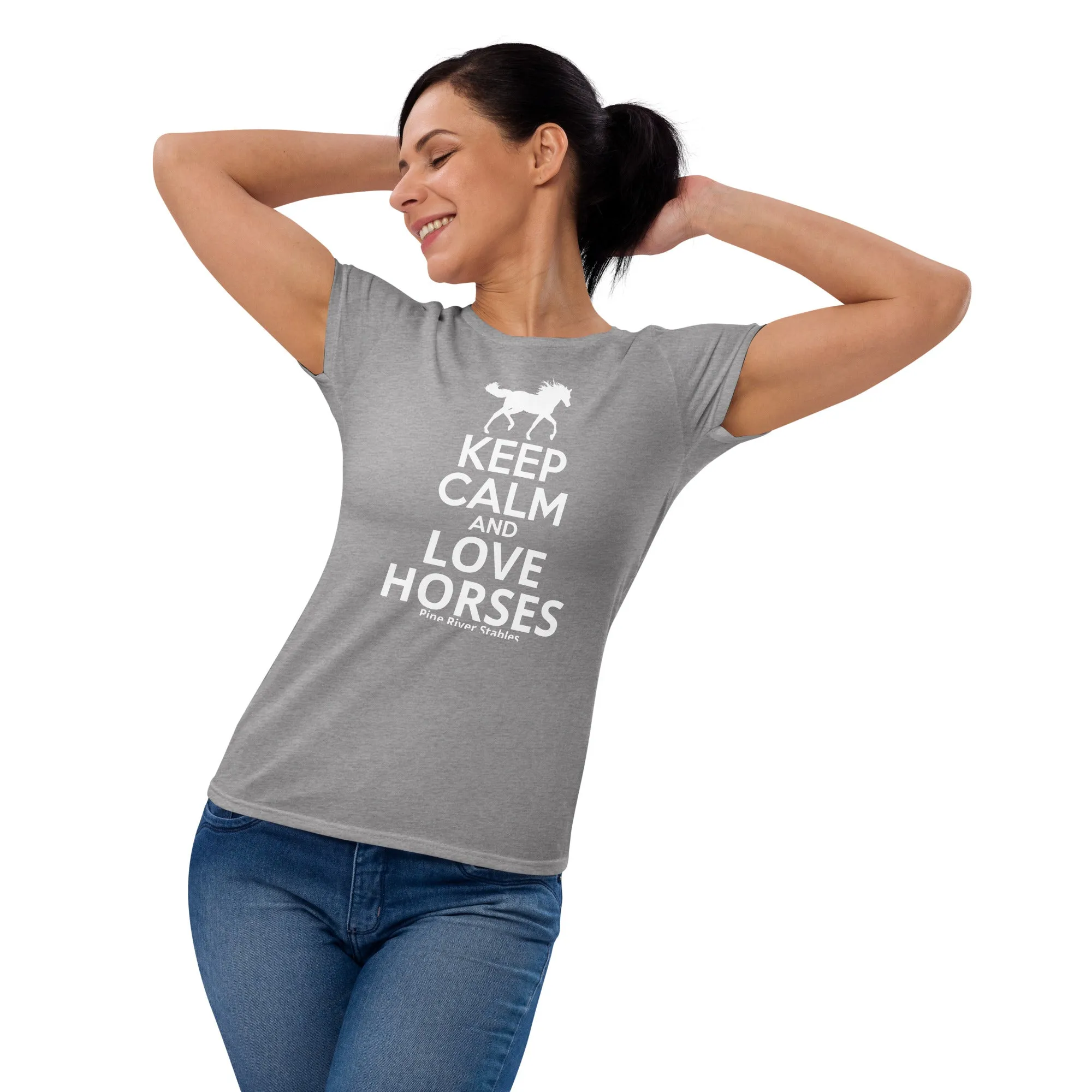 Keep Calm and Love Horses Women's short sleeve t-shirt