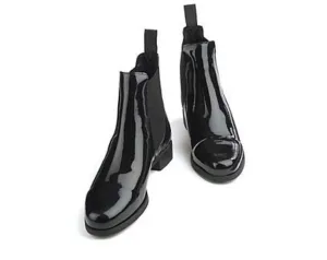 Kid's Ovation Patent Leather Show Boots Black 10