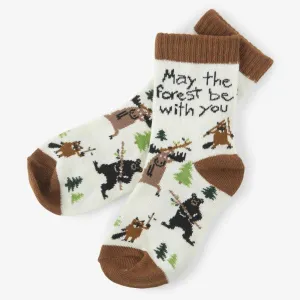 Little Blue House Crew Socks - May the Forest be with You