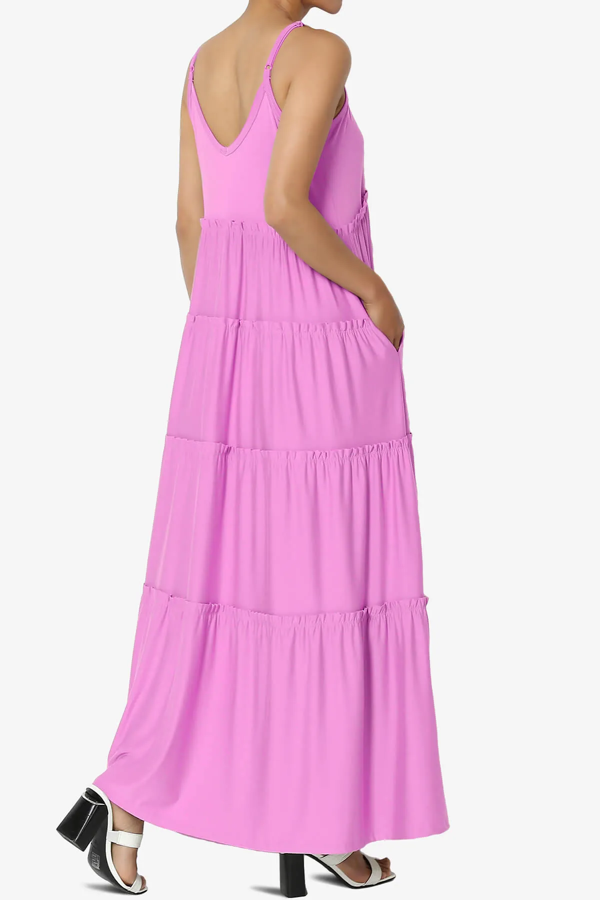 Livvy V-Neck Tiered Cami Maxi Dress