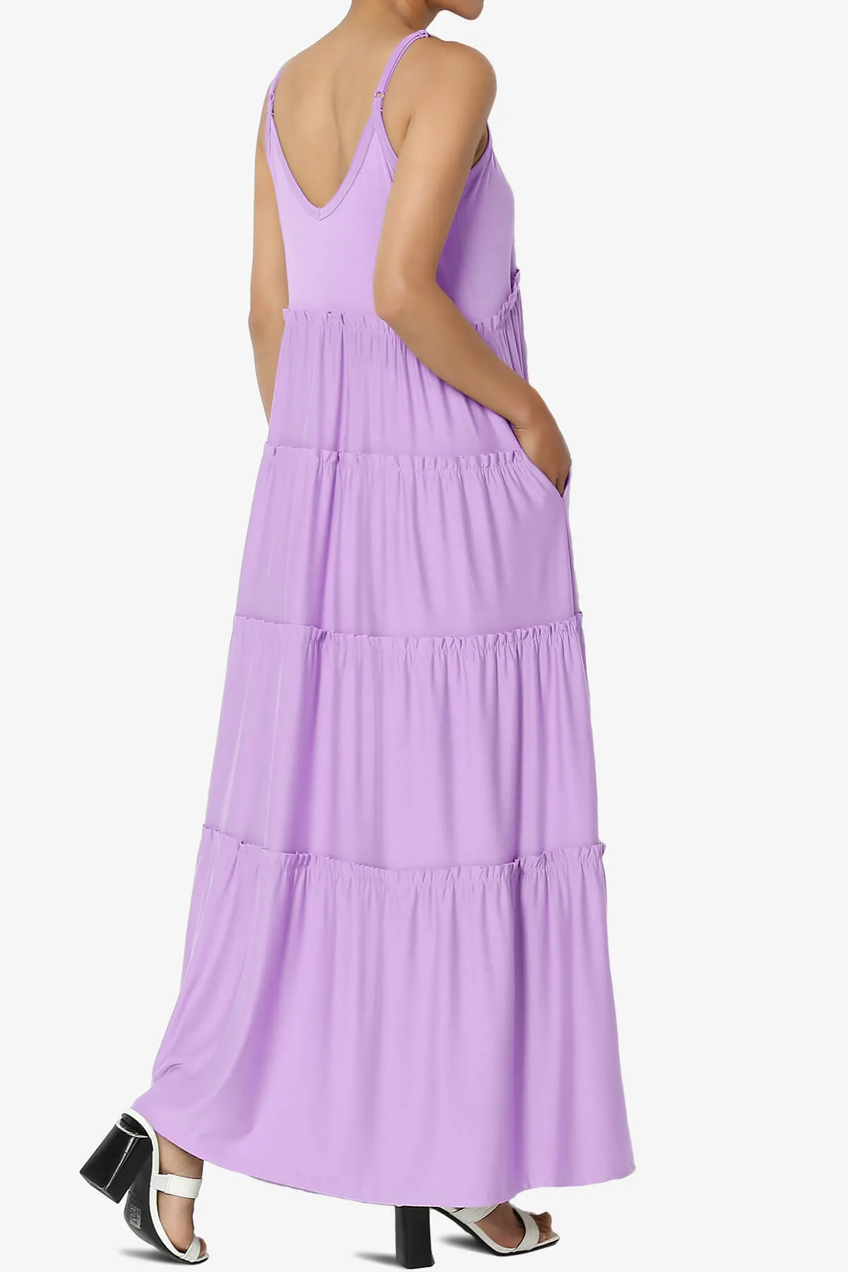 Livvy V-Neck Tiered Cami Maxi Dress