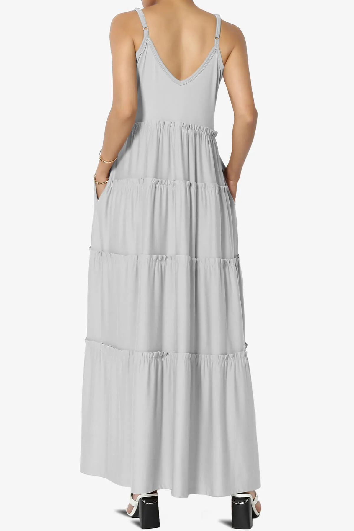 Livvy V-Neck Tiered Cami Maxi Dress