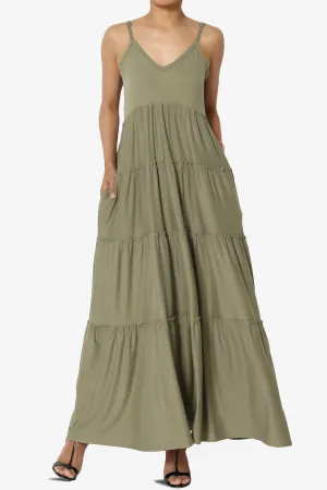 Livvy V-Neck Tiered Cami Maxi Dress