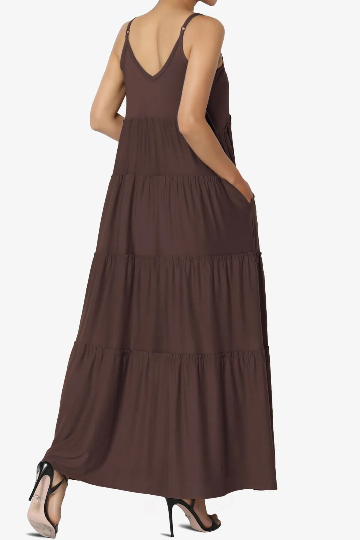 Livvy V-Neck Tiered Cami Maxi Dress