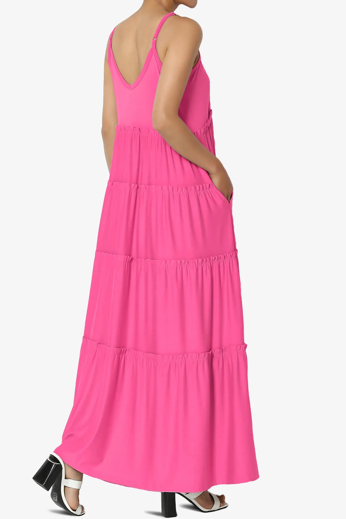 Livvy V-Neck Tiered Cami Maxi Dress