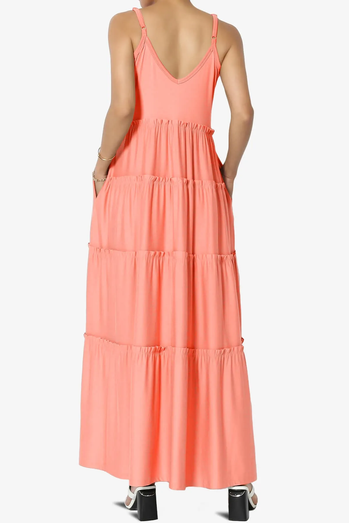 Livvy V-Neck Tiered Cami Maxi Dress