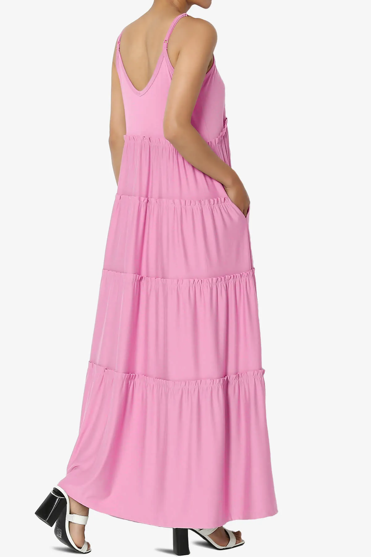 Livvy V-Neck Tiered Cami Maxi Dress
