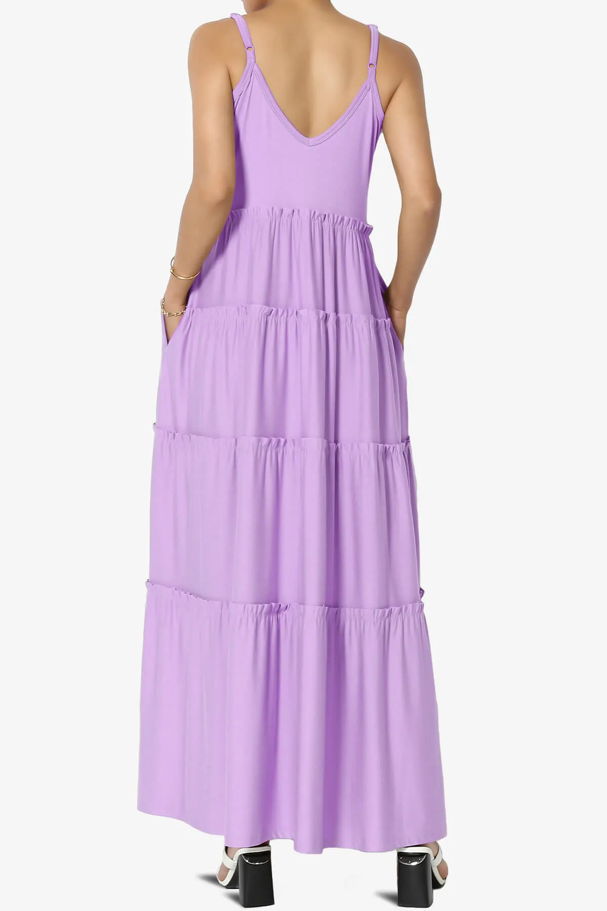 Livvy V-Neck Tiered Cami Maxi Dress