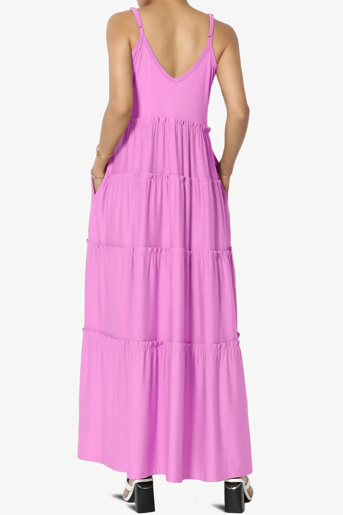 Livvy V-Neck Tiered Cami Maxi Dress