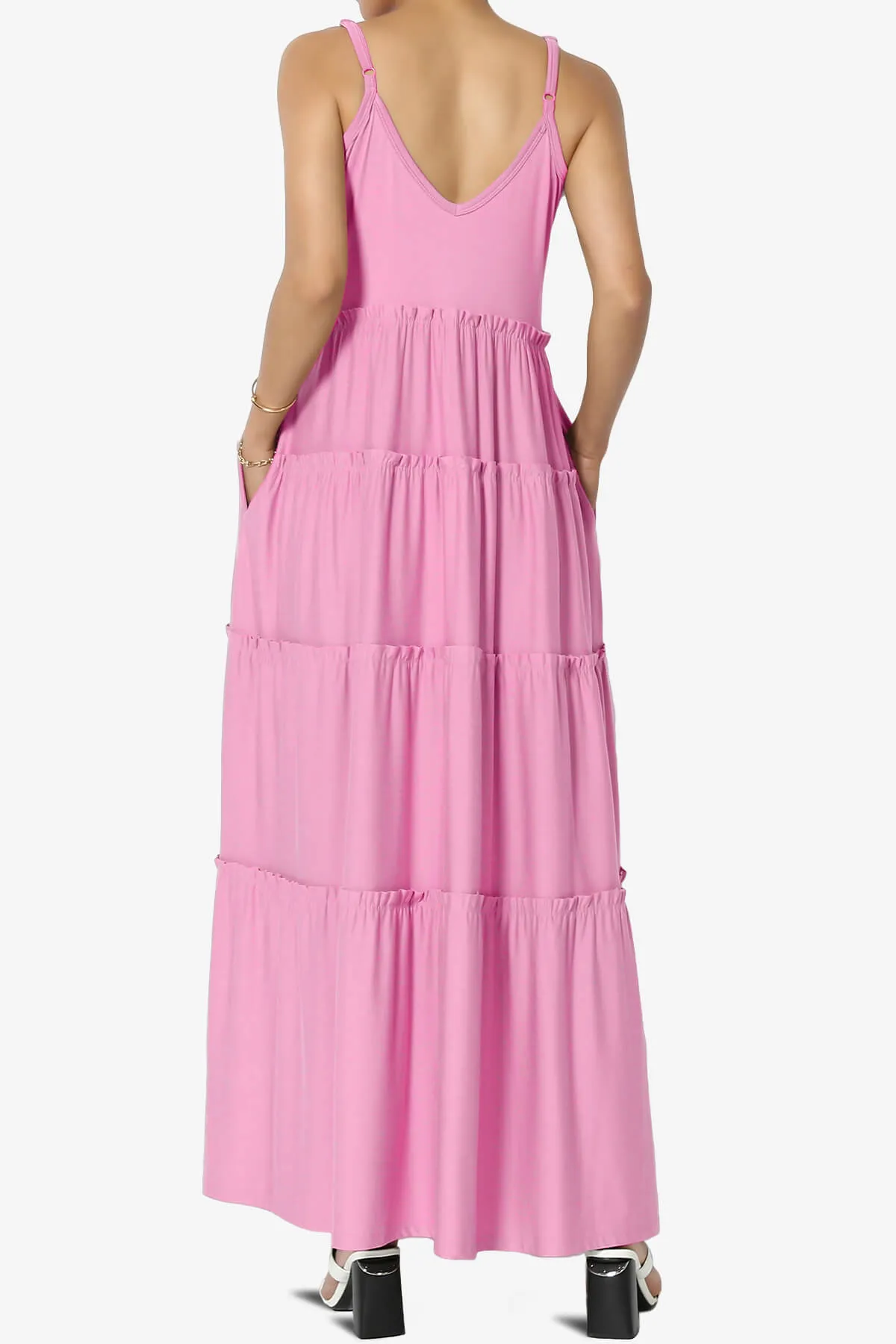 Livvy V-Neck Tiered Cami Maxi Dress