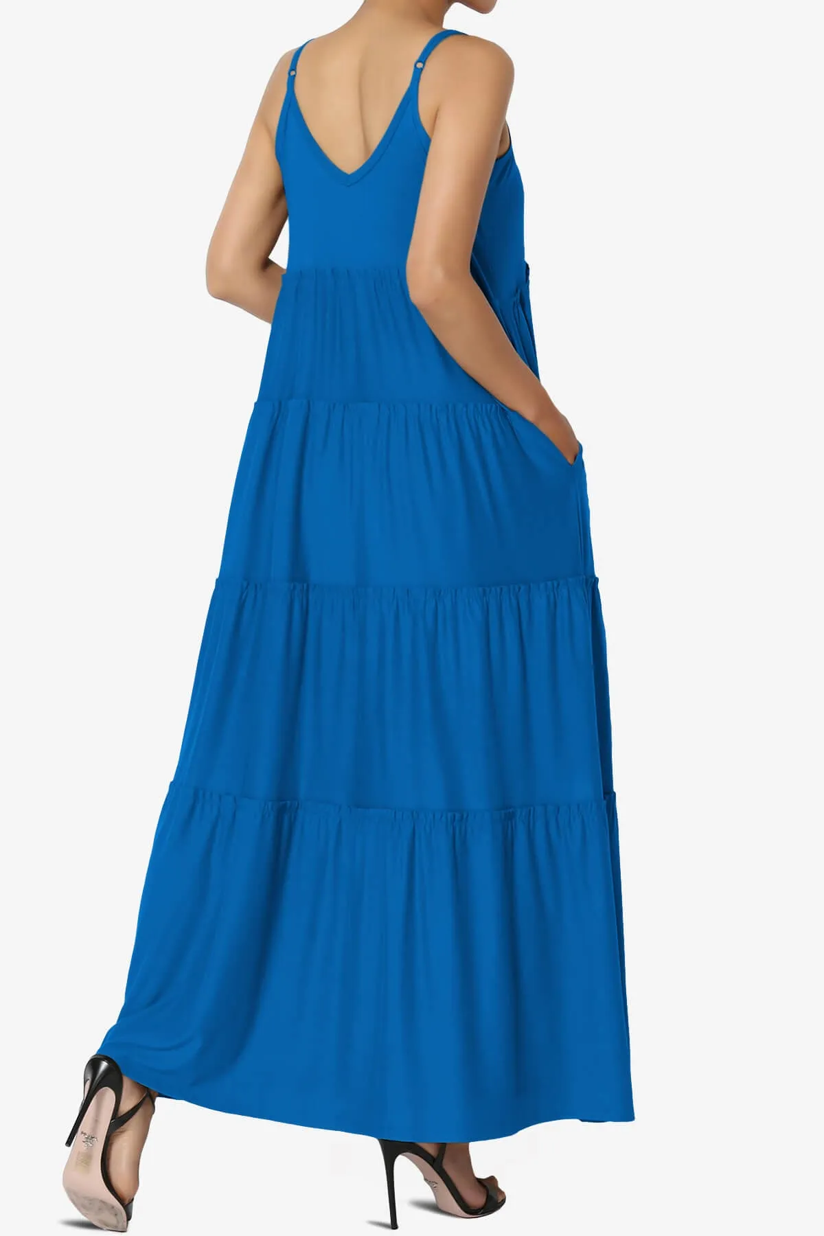 Livvy V-Neck Tiered Cami Maxi Dress