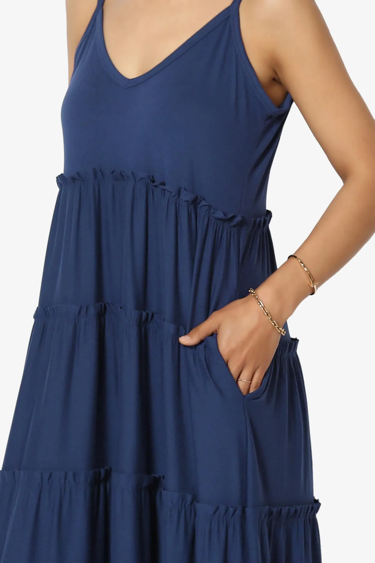 Livvy V-Neck Tiered Cami Maxi Dress