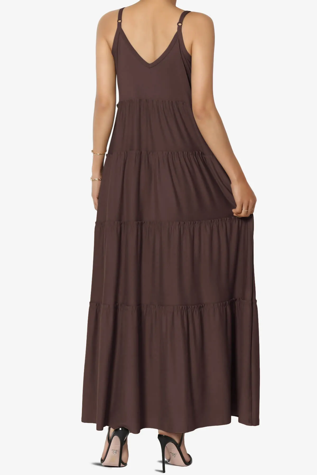 Livvy V-Neck Tiered Cami Maxi Dress