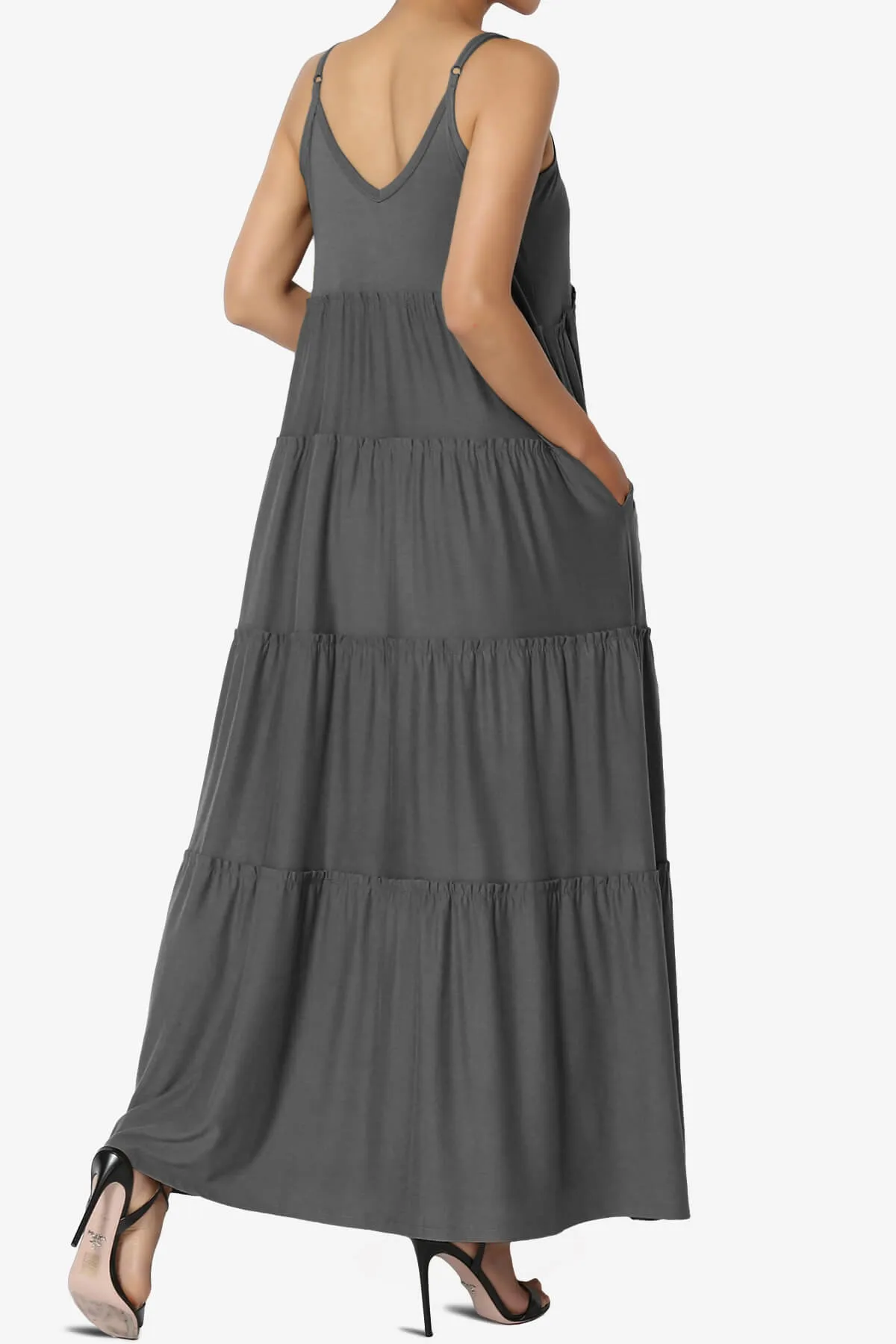 Livvy V-Neck Tiered Cami Maxi Dress