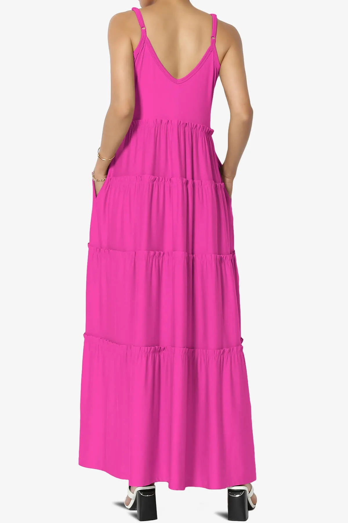 Livvy V-Neck Tiered Cami Maxi Dress