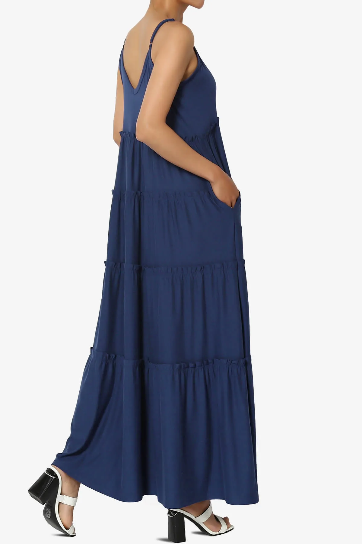 Livvy V-Neck Tiered Cami Maxi Dress