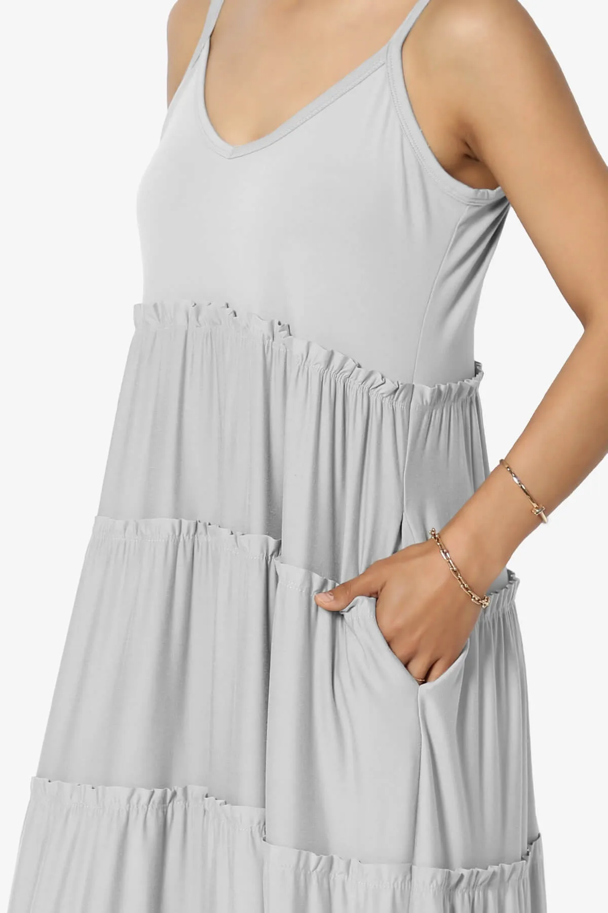 Livvy V-Neck Tiered Cami Maxi Dress
