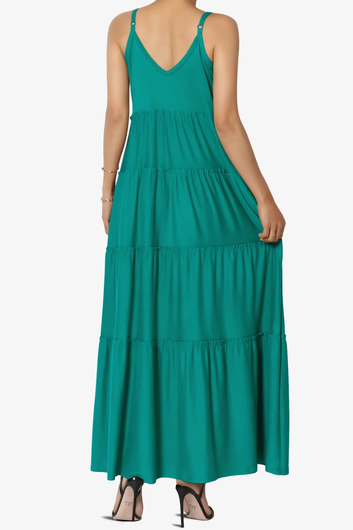 Livvy V-Neck Tiered Cami Maxi Dress