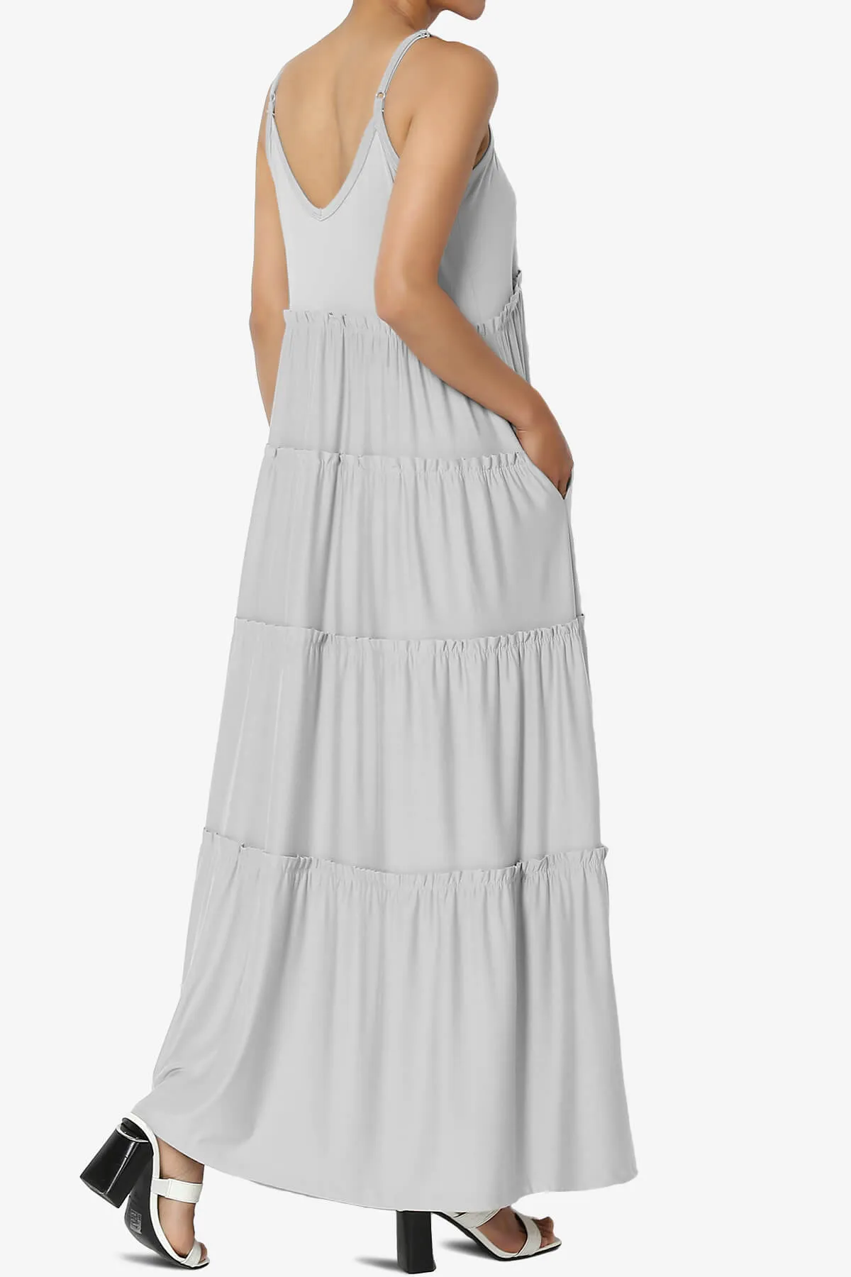 Livvy V-Neck Tiered Cami Maxi Dress