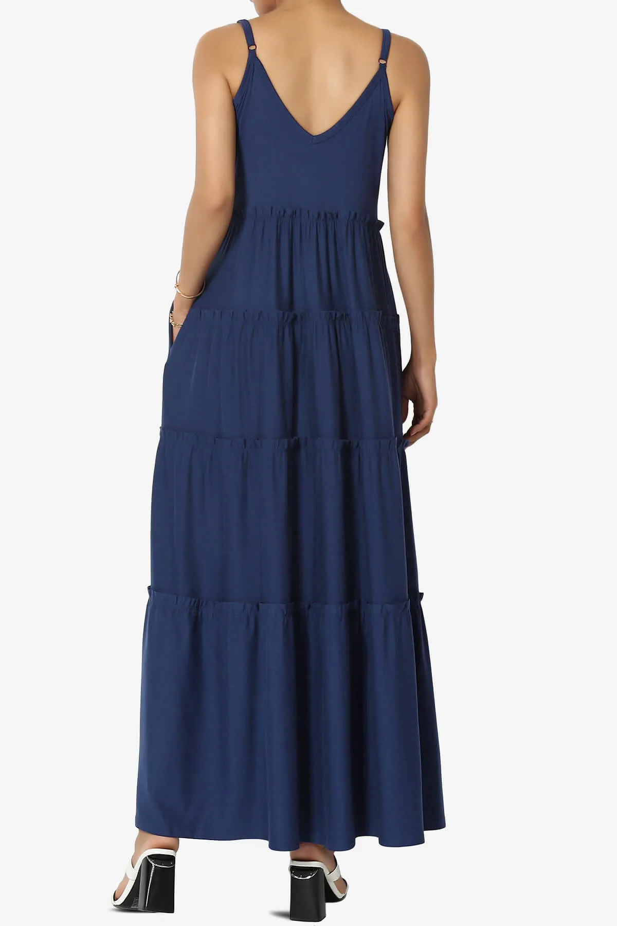 Livvy V-Neck Tiered Cami Maxi Dress