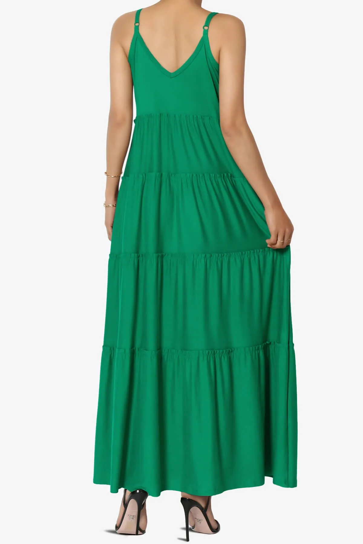 Livvy V-Neck Tiered Cami Maxi Dress