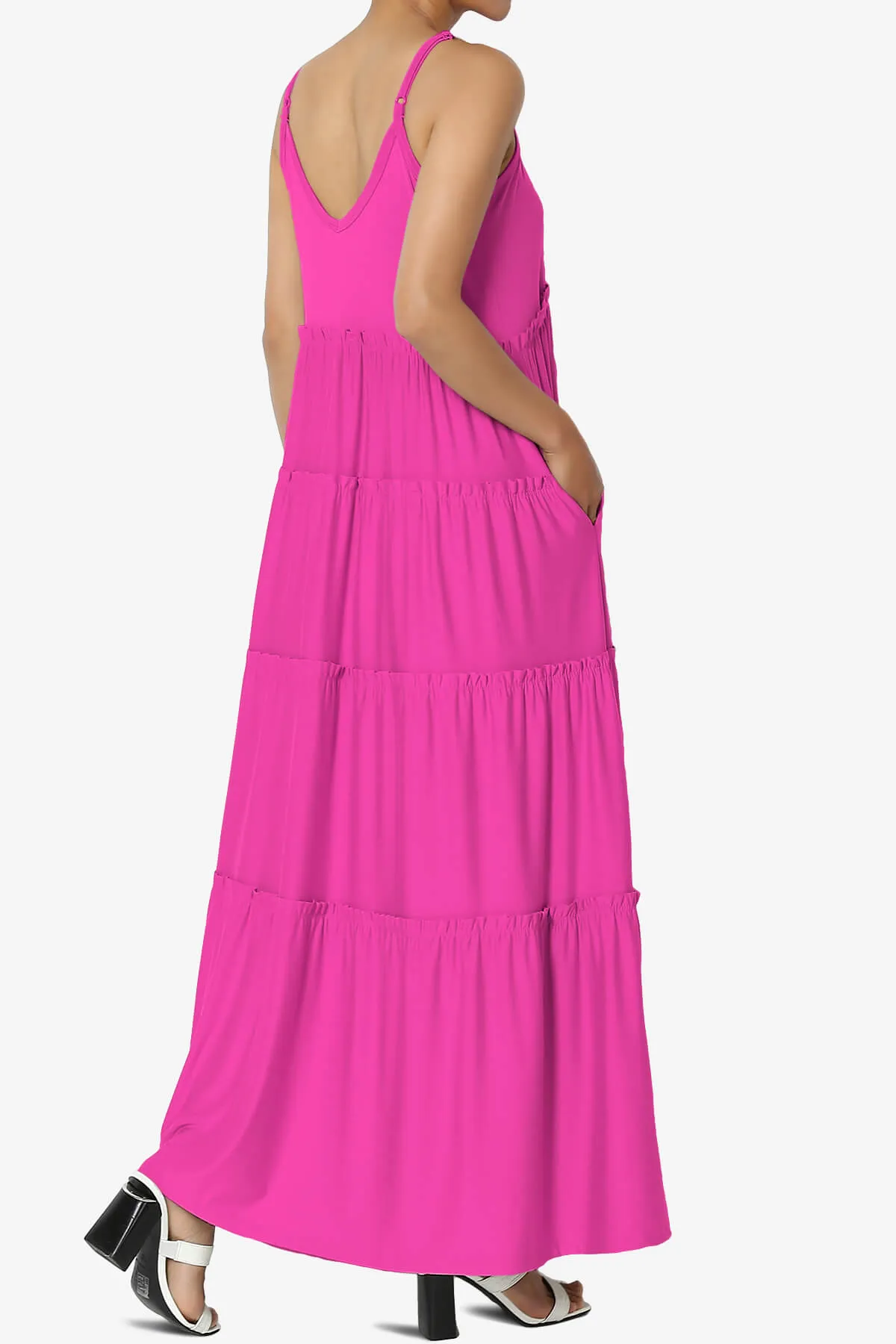 Livvy V-Neck Tiered Cami Maxi Dress