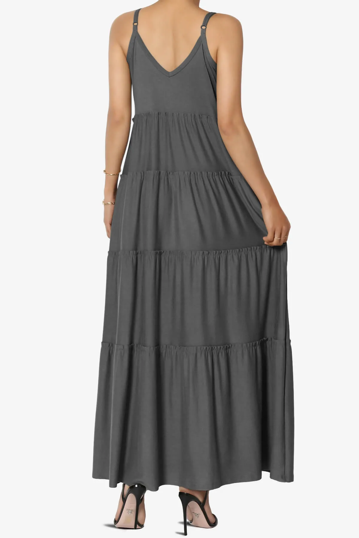 Livvy V-Neck Tiered Cami Maxi Dress