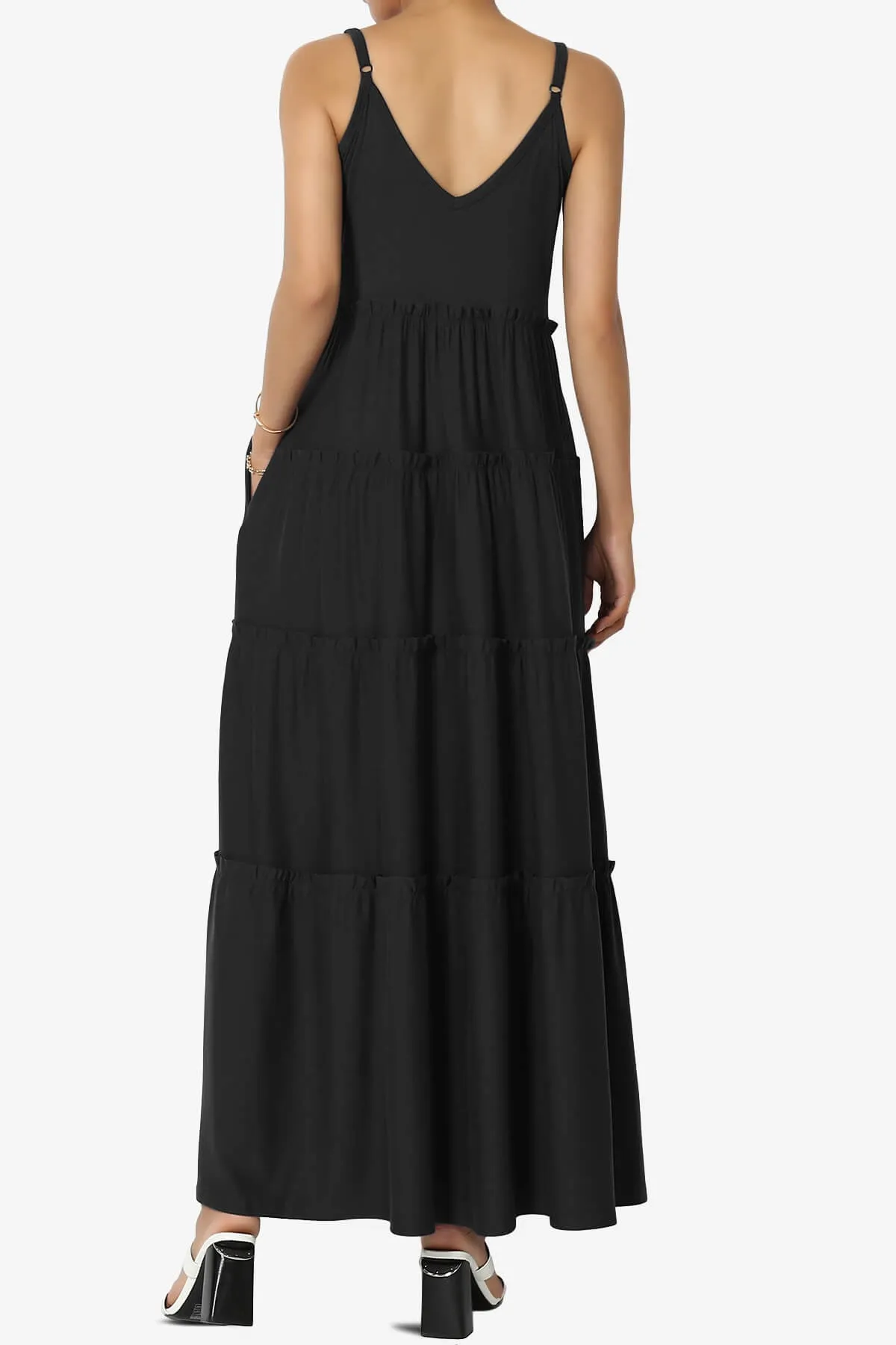 Livvy V-Neck Tiered Cami Maxi Dress