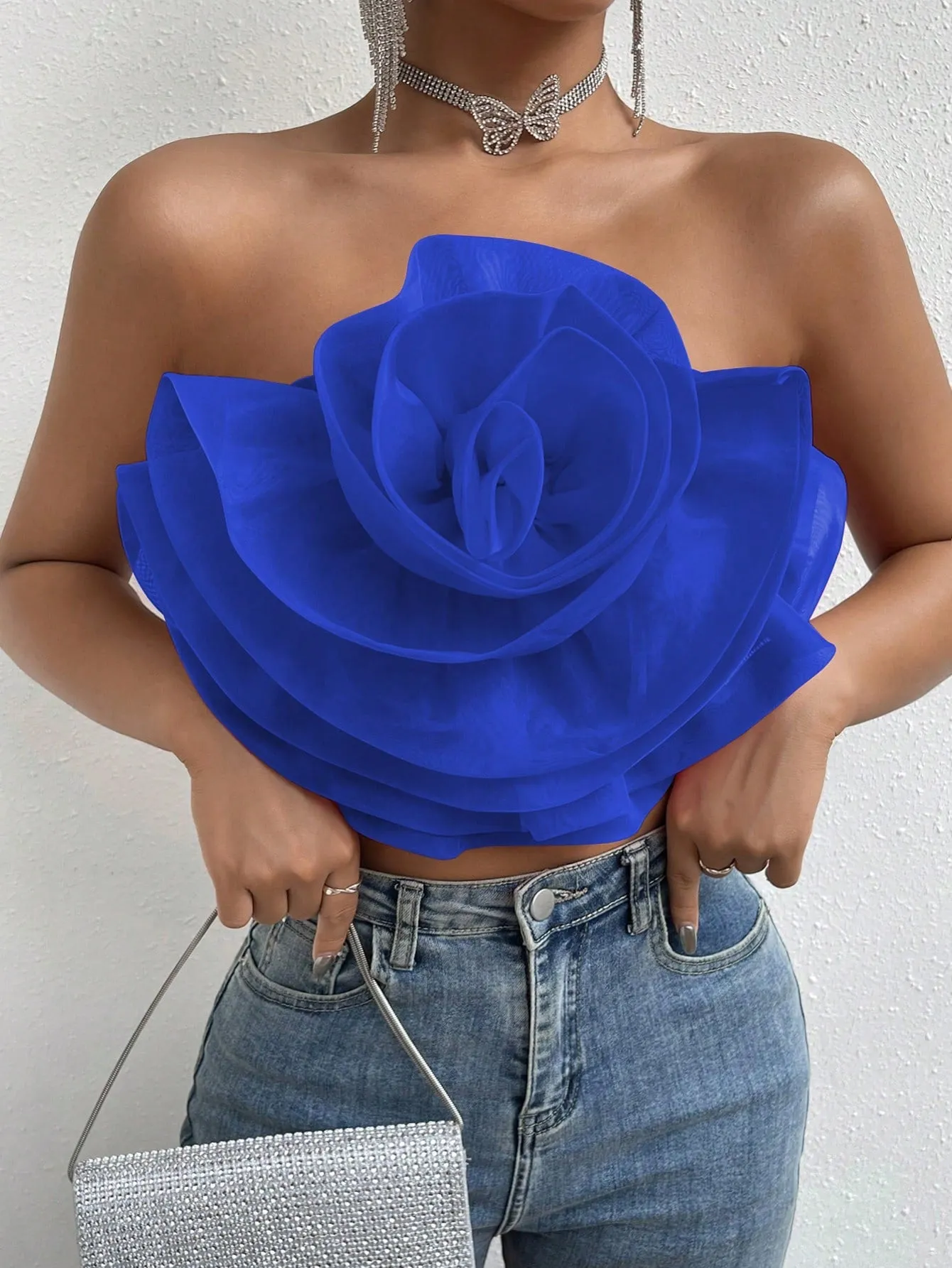 Love Story Rose Crop Tube Top