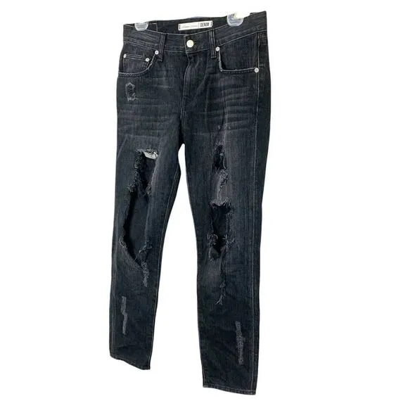Lovers and Friends Women's Ezra Distressed Jeans in Gramercy Black Size 26