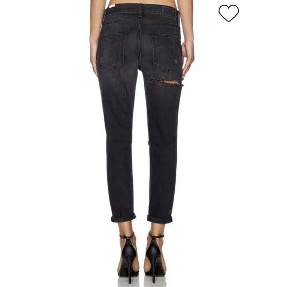 Lovers and Friends Women's Ezra Distressed Jeans in Gramercy Black Size 26