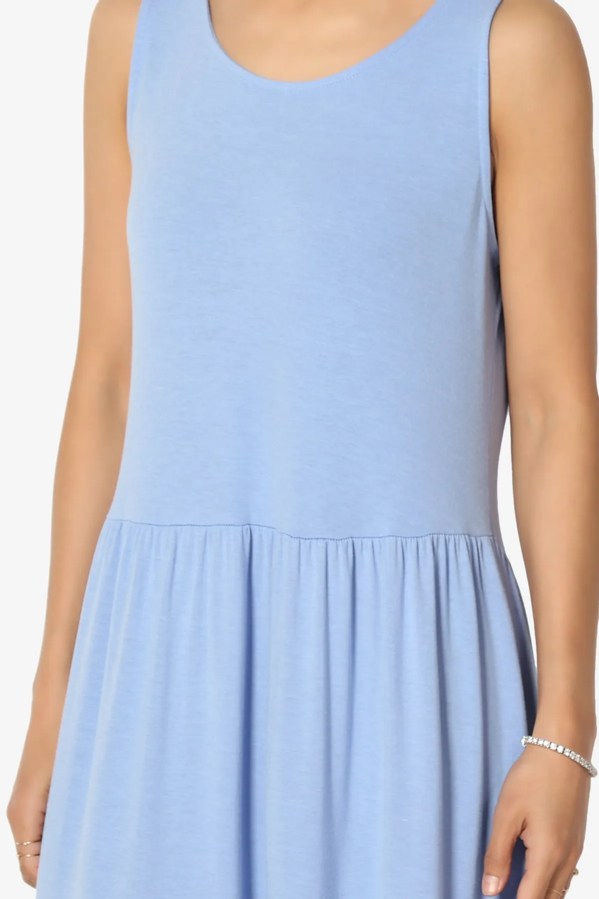 Macie Sleeveless Tiered Jersey Long Midi Dress
