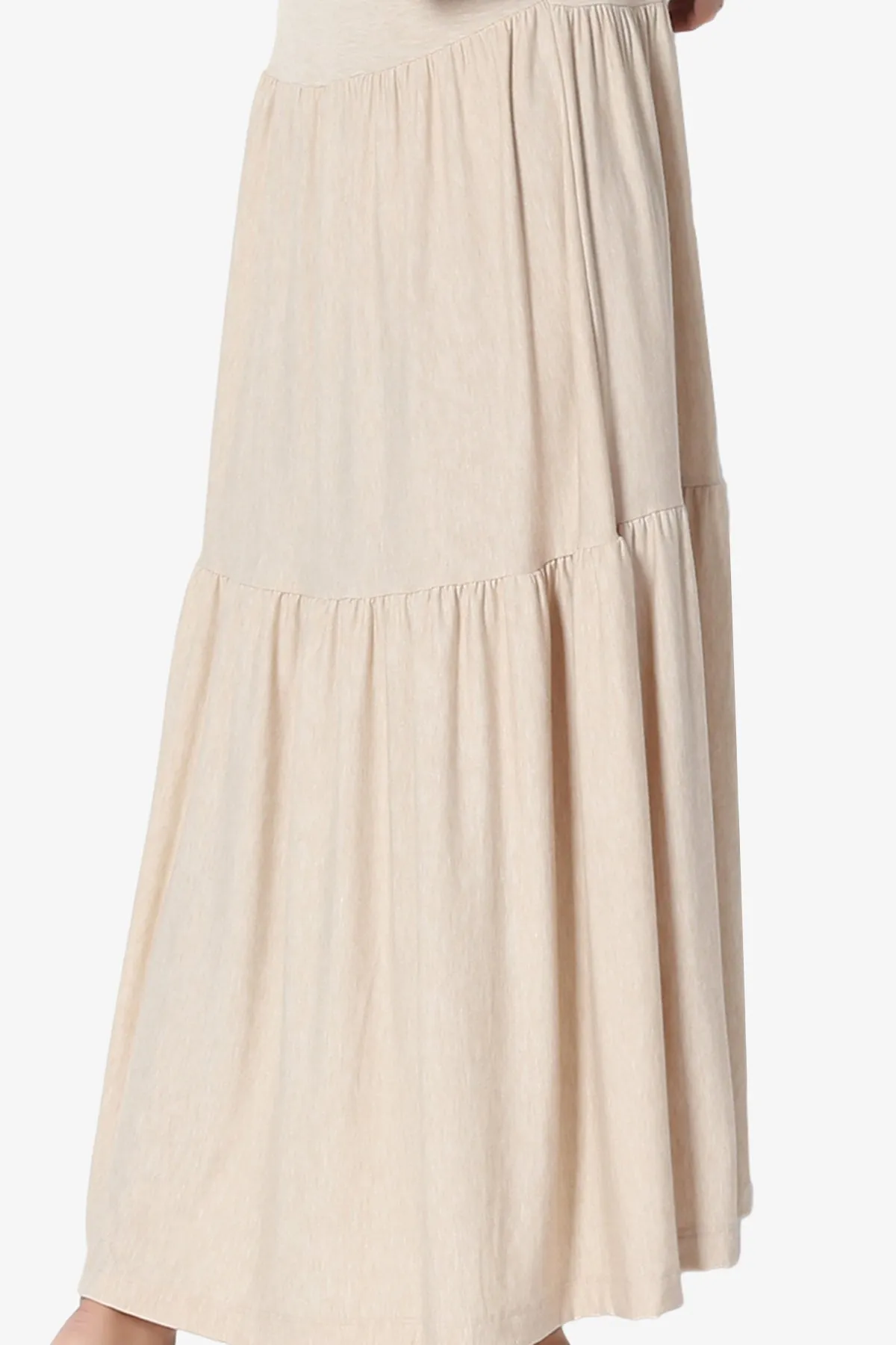 Macie Sleeveless Tiered Jersey Long Midi Dress