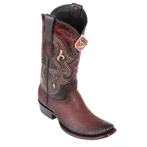 Men's King Exotic Sharkskin Boots Dubai Toe Handcrafted  Faded Brown (4790916)