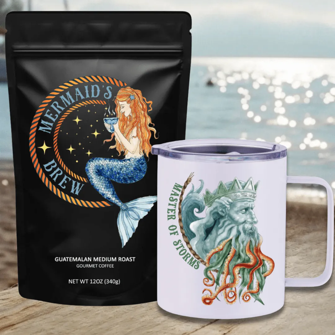 Mermaid's Brew Guatemalan Medium Roast Travel Coffee Bundle