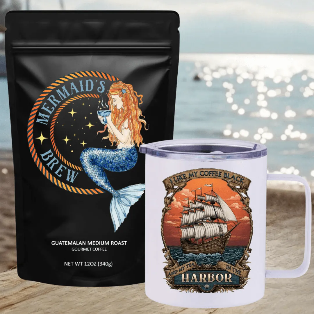 Mermaid's Brew Guatemalan Medium Roast Travel Coffee Bundle