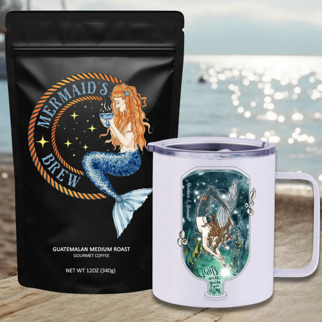 Mermaid's Brew Guatemalan Medium Roast Travel Coffee Bundle