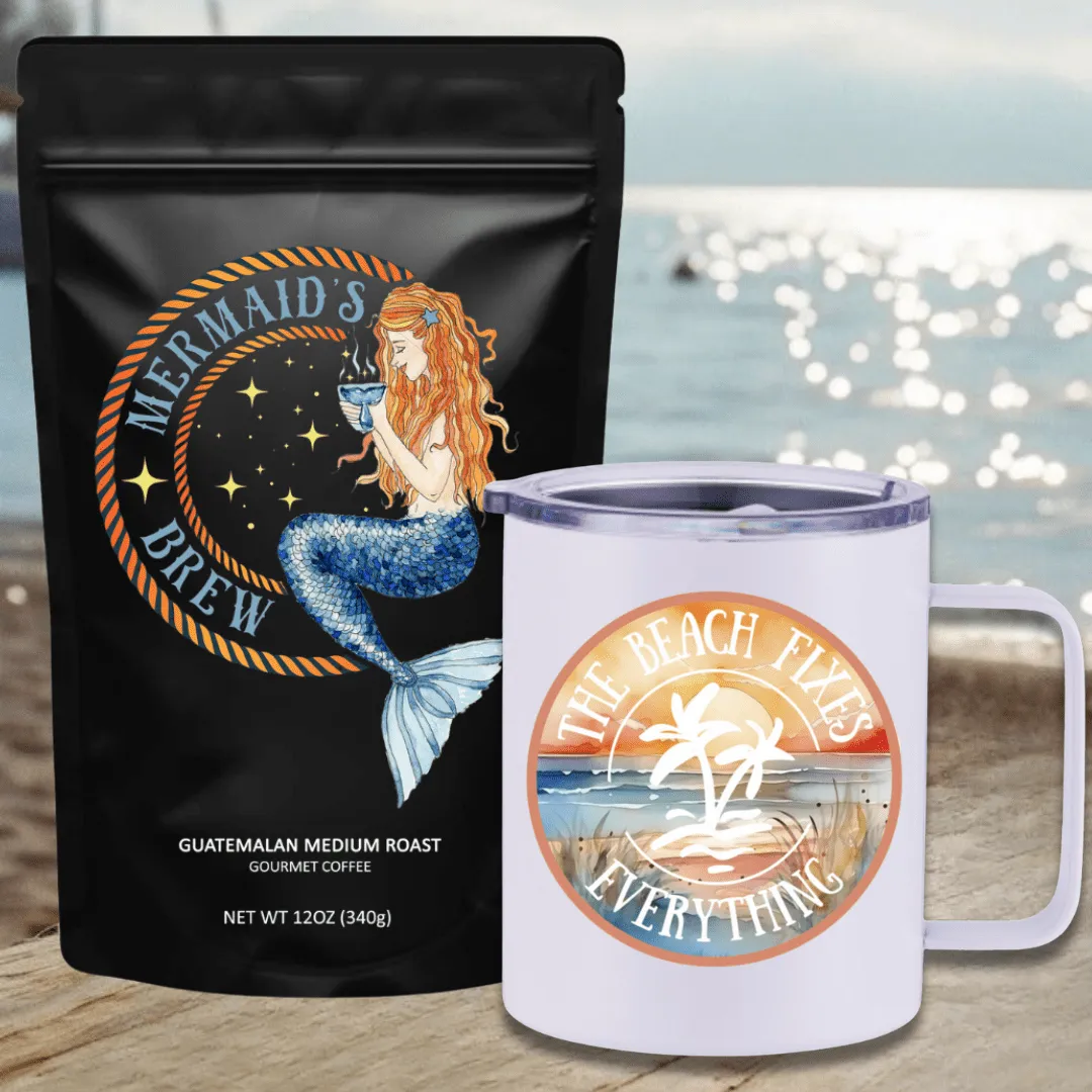 Mermaid's Brew Guatemalan Medium Roast Travel Coffee Bundle